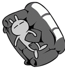 沙发里的白兔